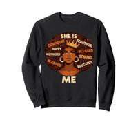 Ella Soy yo, Hermosa, bendita, afromelanina, Historia Negra, Mujeres Sudadera