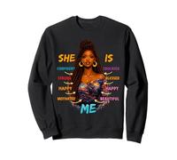 Ella Soy yo, Hermosa, bendita, afromelanina, Historia Negra, Mujeres Sudadera