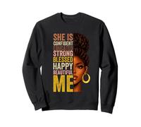 Ella Soy yo, Hermosa, bendita, afromelanina, Historia Negra, Mujeres Sudadera