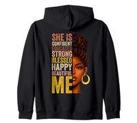 Ella Soy yo, Hermosa, bendita, afromelanina, Historia Negra, Mujeres Sudadera con Capucha