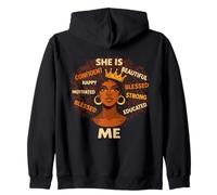 Ella Soy yo, Hermosa, bendita, afromelanina, Historia Negra, Mujeres Sudadera con Capucha