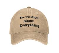 Ella Tenía Razón En Todo Hombre Mujer Snapback Cap Elegante Cap Transpirable Sombrero para Running Verano Aire Libre