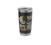 Ella tiene alma de un corazón gitano de un hada hippie Vaso térmico de acero inoxidable de doble pared