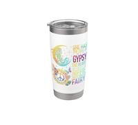 Ella tiene alma de un corazón gitano de un hada hippie Vaso térmico de acero inoxidable de doble pared