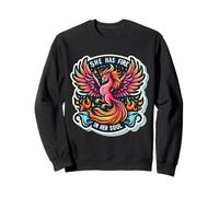 Ella tiene fuego en su alma Mujer Phoenix Femenino Fuego Bird Sudadera