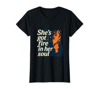 Ella Tiene Fuego en su Soul Girl Power Graphic Camiseta