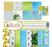 Ella & Viv de Reminisce EAV-857 Kit de colecci n de lbumes de recortes Ella & Viv Love Grows Here, 12 x 12 pulgadas