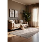 Elle Decoration Design Teppich Tourmaline - Alfombra Moderna para salón, Pelo Corto, patrón geométrico, Suave, glamurosa, Efecto Brillante para salón, Dormitorio, Pasillo, Crema Beige, 160 x 235 cm