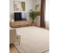ELLE Decoration Rocco - Alfombra de Tejido Plano Suave, Lavable a máquina, Aspecto de Lana, Duradera y sostenible, Moderna, Aspecto Skandi para salón, Comedor, Dormitorio, Pasillo - Crema, 160 x 230