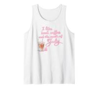 Elle I Like Iced Coffee and The Month of July Pink Neon Text Camiseta sin Mangas