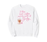 Elle I Like Iced Coffee and The Month of July Pink Neon Text Sudadera