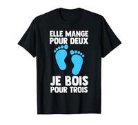 elle Mange pour Deux je Bois pour Trois Grand-peré Camiseta