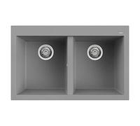Elleci LGQ35048 Fregadero de Cocina Empotrado GRANITEK, Cemento