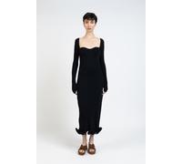 Elleme Corset Knit Dress Black Talla: L | Vestidos Midi Outlet | Mujer | Negro