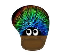 ELLENNE - Alfombrilla con cojín de gel para ratón | Ergonómico con reposamuñecas | Cómodo, Antideslizante y Lavable | Alfombrilla de ratón para Oficina, Gaming y Notebook (Cód. 5 - Espíritu Arcoíris)