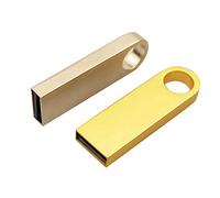 Ellenne Colgante USB metal llave 32 64 GB 128 GB llavero memoria exterior impermeable PC LAPTOP NOTEBOOC Coche A001 (128 GB, dorado)