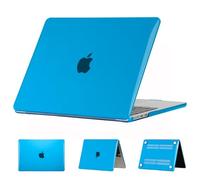 ELLENNE Funda para Apple MacBook Air 13 Cover M5 M4 M3 M2 Azul | Carcasa transparente Crystal para MacBook Air 13,6 pulgadas 2026 2025 2024 2023 2022, A3449 A3240 A3113 A2681, azul