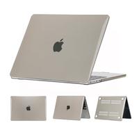 ELLENNE Funda para Apple MacBook Air 13 Cover M5 M4 M3 M2 Gris | Carcasa transparente Crystal para MacBook Air 13,6 pulgadas 2026 2025 2024 2023 2022, A3449 A3240 A3113 A2681, gris