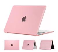 ELLENNE Funda para Apple MacBook Air 13 Cover M5 M4 M3 M2 Rosa | Carcasa transparente Crystal para MacBook Air 13,6 pulgadas 2026 2025 2024 2023 2022, A3449 A3240 A3113 A2681, rosa