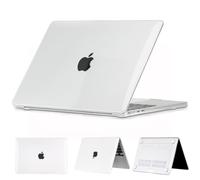 ELLENNE Funda para Apple MacBook Air 13 Cover M5 M4 M3 M2 Transparente | Carcasa transparente Crystal para MacBook Air 13,6 pulgadas 2026 2025 2024 2023 2022, A3449 A3240 A3113 A2681, transparente
