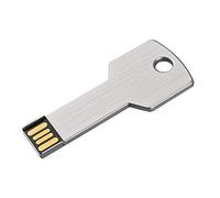 ELLENNE Pendrive USB metal llave 32 64 GB 128 GB llavero memoria externa impermeable PC portátil coche A002 (64 GB, blanco)