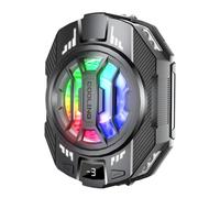 ELLENNE Ventilador Disipador Smartphone Gaming 15W con pantalla LED RGB | Enfriamiento rápido para teléfonos móviles hasta -8 °C. 3 velocidades, pantalla LED, casquillo trípode y motor silencioso.