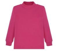 Ellepi 1 pieza camiseta de cuello alto niño niña manga larga CE7596 cálido algodón., fucsia, 4 años