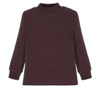 Ellepi 1 pieza camiseta de cuello alto niño niña manga larga CE7596 cálido algodón., marrón, 14 años