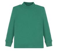 Ellepi 1 Pieza Jersey de Cuello Alto para Niño/Niña de Manga Larga CE7596 Algodón Cálido., Verde, 8 años