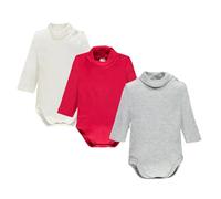 Ellepi body de cuello alto para bebé en algodón cálido de manga larga, crema gris rojo, 4 años, 104 cm