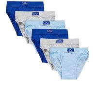 Ellepi Calzoncillos para niño, de algodón elástico, paquete de 6 unidades, color liso, 2-3-4-5-6-7-8-9-10-11-12-13-14, suave, elásticos, colores hipoalergénicos Italia Color liso. 13-14 años