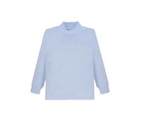 Ellepi Camiseta Infantil de Cuello Alto en 100% algodón cálido de Manga Larga, Azul Claro, 6 años