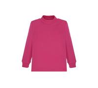 Ellepi Camiseta Infantil de Cuello Alto en algodón cálido 100%, Manga Larga, Rosa Oscuro, 10 años