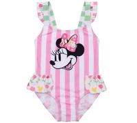 Ellepi Disney - Disfraz de Minnie para niña y bebé, bañador de niña para playa y piscina, diseño oficial de Minnie, tallas años y meses, cómodo y elástico, Rayas Rosa, 12 Months