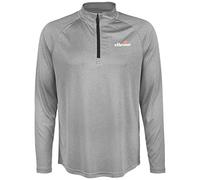 Ellesse Bovaro 1/2 Zip Top Camiseta de Manga Larga, Hombre, Grey Marl, XL