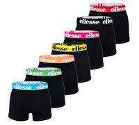 Ellesse Calzoncillos tipo bóxer para hombre, paquete de 7 unidades, con logotipo, sin abertura, algodón elástico, XXL