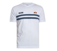 Ellesse Camiseta Venire, color blanco con rayas azules, Blanco / Azul, XL