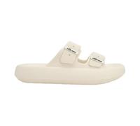 Ellesse Chanclas crema con doble hebilla de goma para mujer, beige, 41 EU