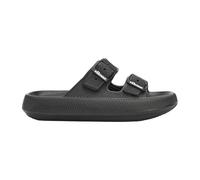 Ellesse Chanclas negras con doble hebilla de goma para mujer, Negro , 40 EU
