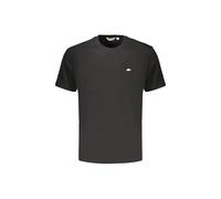 Ellesse Small Logo M - Camiseta para hombre 100% algodón - Logotipo pequeño bordado en contraste en el corazón - Cuello Rib - Estilo Tenis, Negro , XL
