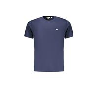 Ellesse Small Logo M - Camiseta para hombre 100% algodón - Logotipo pequeño bordado en contraste en el corazón - Cuello Rib - Estilo Tenis, azul, M