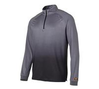 ellesse Tutona 1/2 Zip Top Camiseta de Manga Larga, Gris, S para Hombre