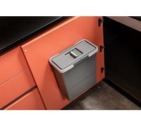 Elletipi Easy 2.0 PBD SP SS34 Cubo de basura de plástico reciclado, para cualquier entorno, capacidad de 12 litros con tapa. Fijación sencilla en cualquier superficie mediante 4 tornillos