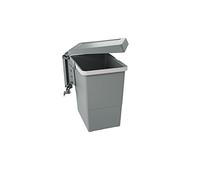 ELLETIPI Pbn asg34 Linea Swing 2.0 Papelera automática de Puerta de plástico Grande Capacidad 18 litros, Nailon satinadas, Gris Oscuro