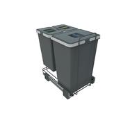 ELLETIPI 1954 ECOFIL Elletipi PF01 44B1-Cubo de Basura de Reciclaje extraíble para Base, Metal, Gris, 30x45x46 cm