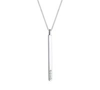 Elli 0112280815 Collar para Mujer, Plata de ley 925, chapado en oro Rosa, cristal , con forma de y, 45 cm