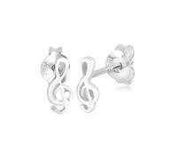 Elli 925 Sterling Silver Ear Studs Clef Minimal Basic