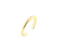 Elli Anillo ajustable de plata de ley 925 chapada en oro para mujer 0611890116_39, Adjustable, Plata de ley, chapado en oro, Kein Edelstein