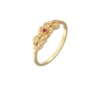 ELLI Anillo 'Blume' oro / rojo sangre 58 oro / rojo sangre