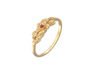 ELLI Anillo 'Blume' oro / rojo sangre 58 oro / rojo sangre